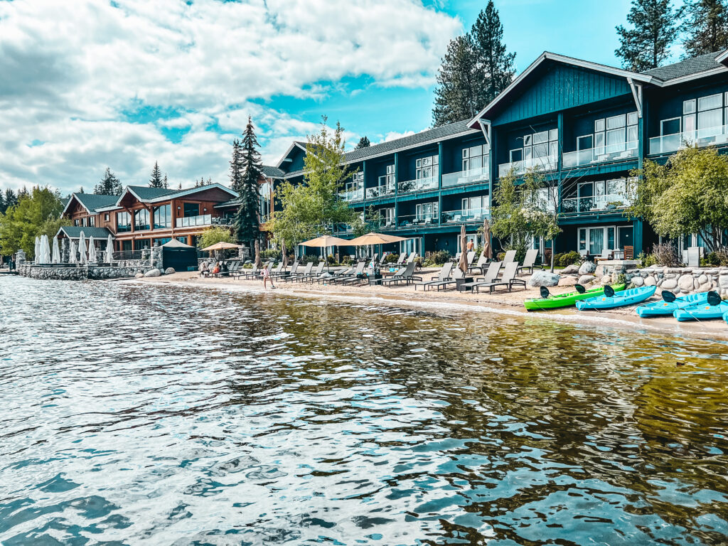 Lakeside at one of the best family resorts in Idaho, the Shore Lodge