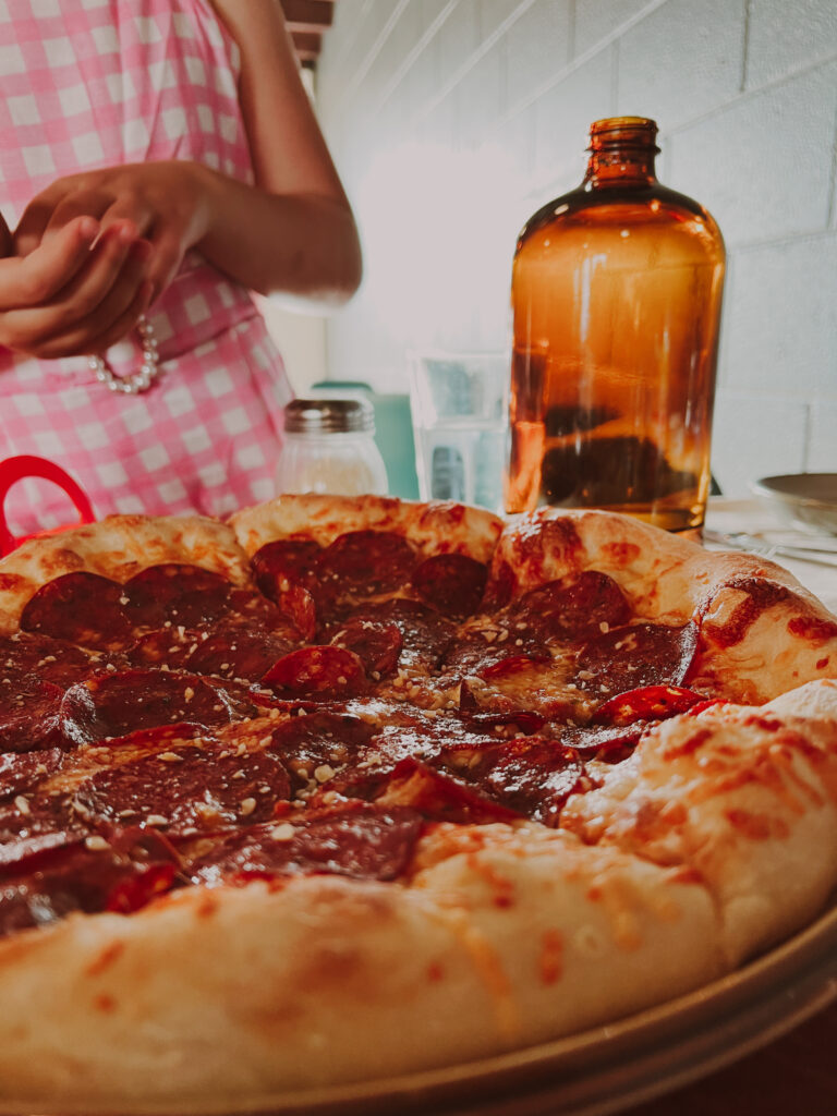 best pizza in boise, pepperoni from black moon pizza.