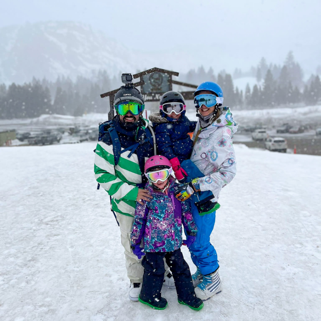 Disney expert Katie takes to the ski slopes with her husband and two daughters.